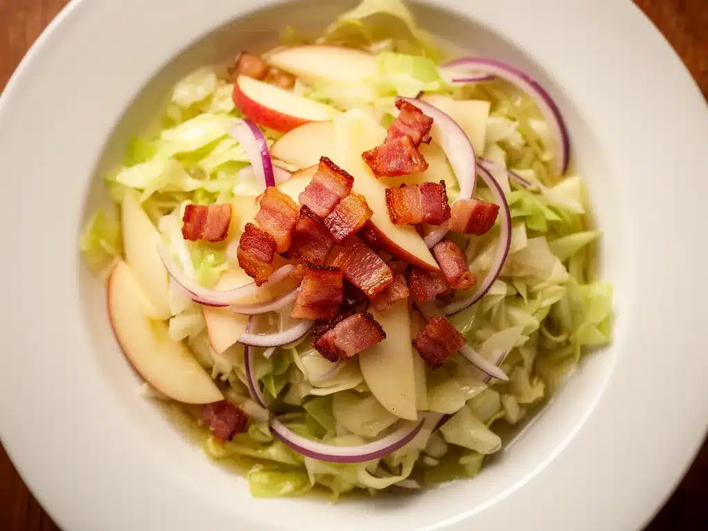 Bayerischer Krautsalat mit Speck: 5 Min. Rezept 4 Bayerischer Krautsalat mit Speck preparation steps