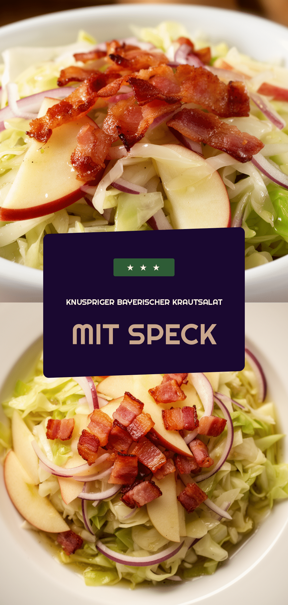 Bayerischer Krautsalat mit Speck: 5 Min. Rezept 5 Bayerischer Krautsalat mit Speck recipe