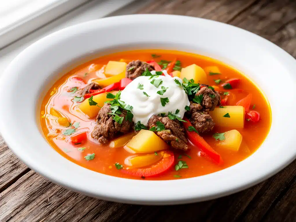 cremige Instant Pot Gulaschsuppe - featured image