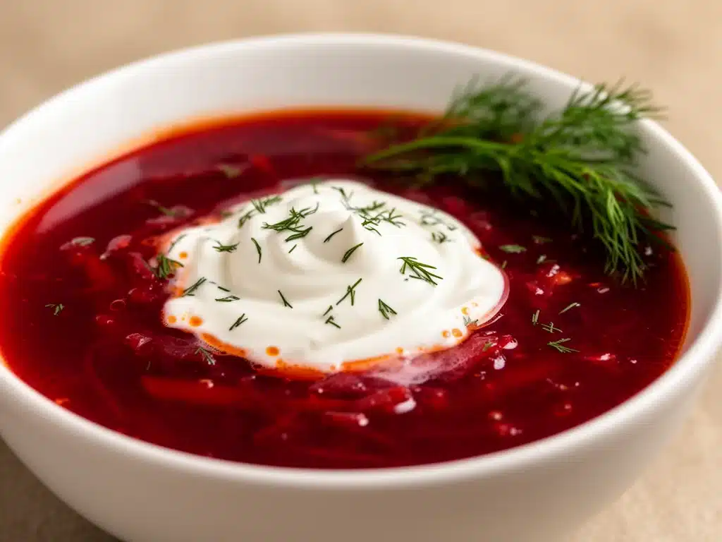 cremiger russischer Borschtsch - featured image