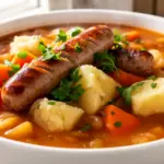 Ein-Topf Wintereintopf mit Würstchen - featured image