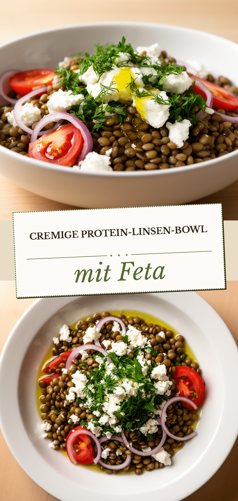 High-Protein Linsen-Bowl: Einfaches Rezept in 20 Min 5 High-Protein Linsen-Bowl mit Feta recipe