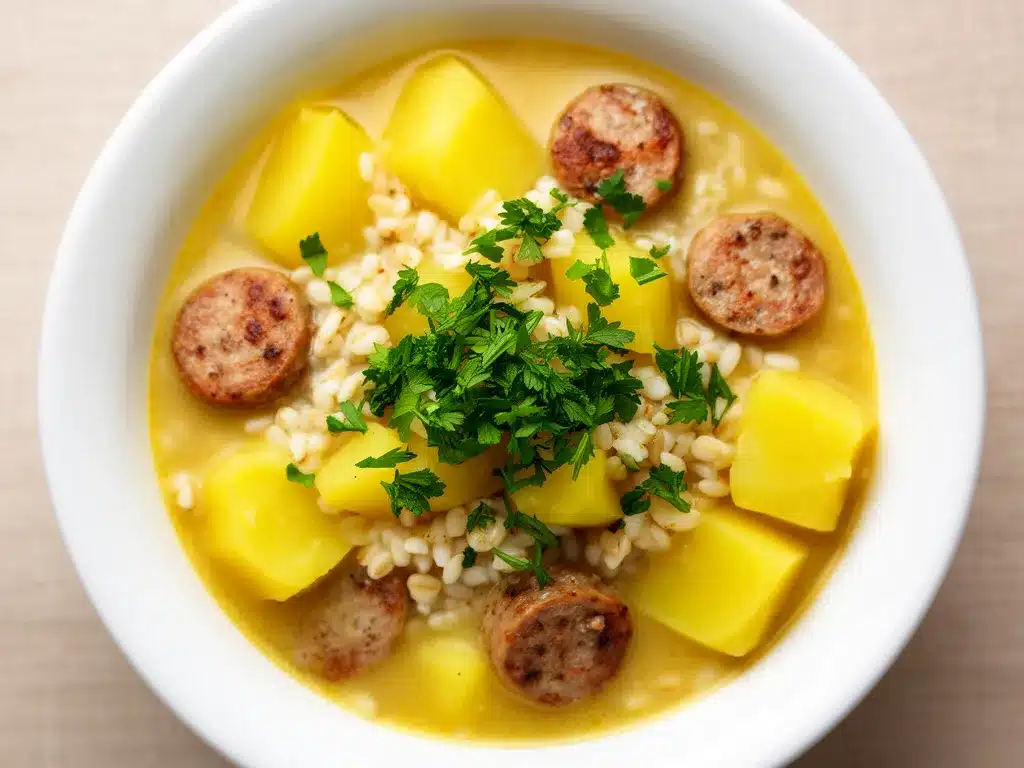 Günstiger Kartoffeleintopf mit Würstchen in 30 Min 4 Kartoffeleintopf mit Würstchen preparation steps