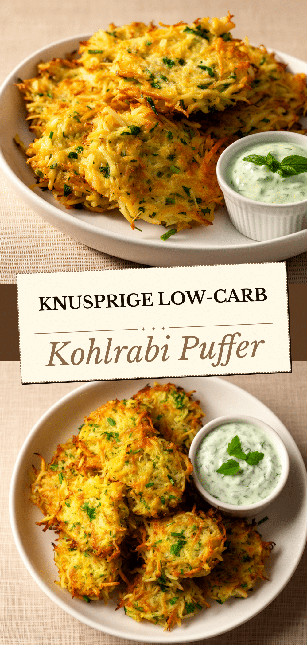 Knusprige Low-Carb Kohlrabi-Puffer: Einfach & Schnell 5 Knusprige Low-Carb Kohlrabi-Puffer recipe