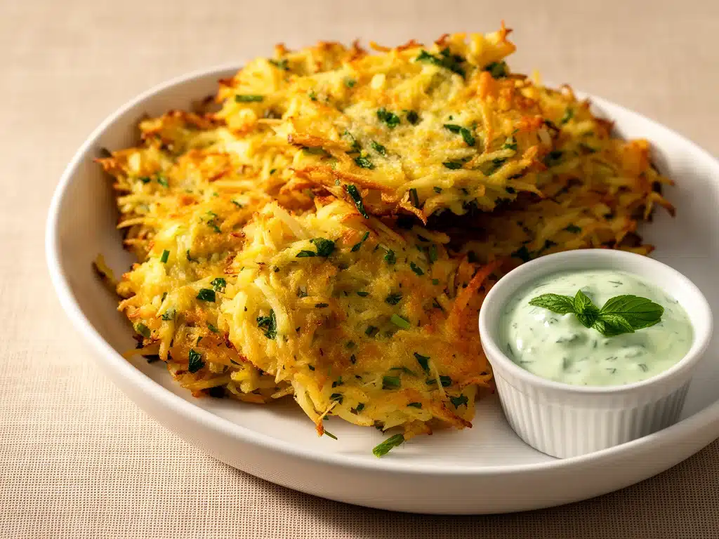 Knusprige Low-Carb Kohlrabi-Puffer - featured image