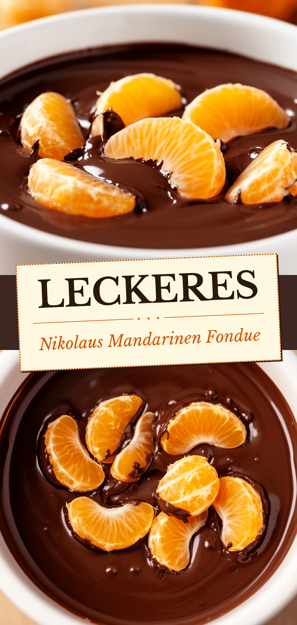 Nikolaus Schokoladen-Fondue mit Mandarinen: 3 Einfache Schritte 5 Nikolaus Schokoladen-Fondue mit Mandarinen recipe