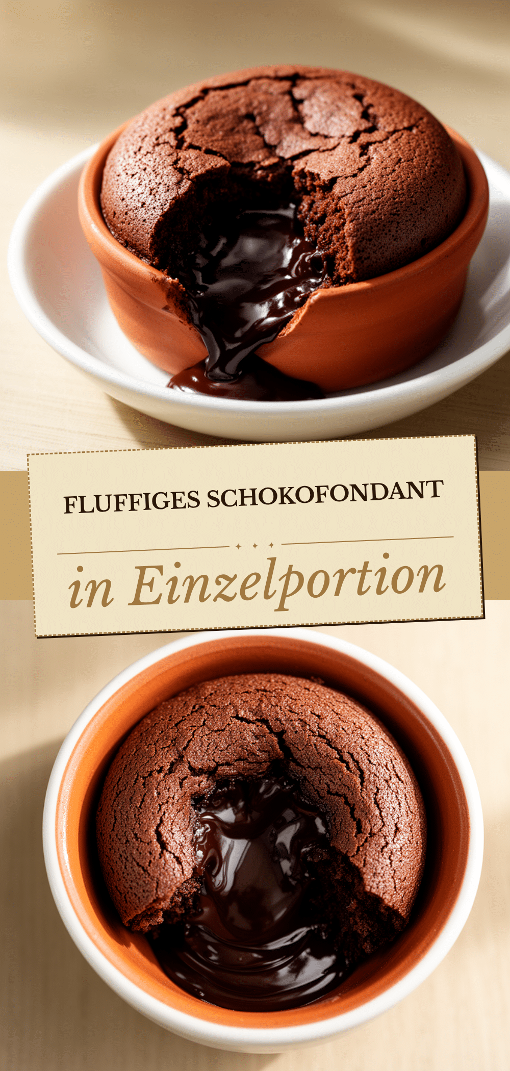 Schokofondant im Förmchen: 30 Min. Leckere Schokoladen-Dessert 5 Schokofondant im Förmchen recipe