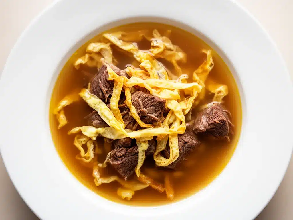 Schwäbische Flädlesuppe mit Rindfleisch: Das perfekte Rezept 4 Schwäbische Flädlesuppe mit Rindfleisch preparation steps