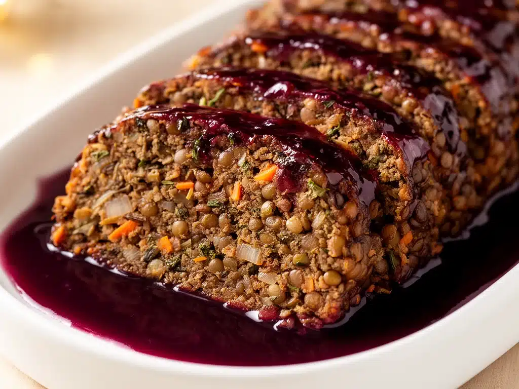 veganer Linsenbraten mit Rotweinsoße - featured image