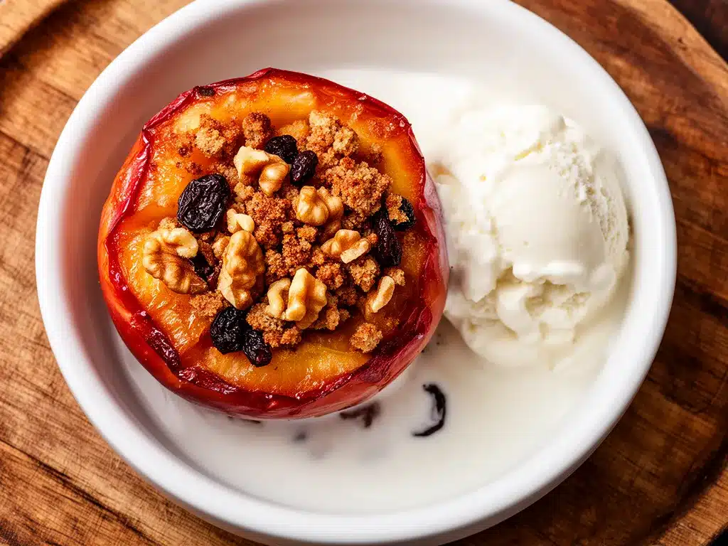 Weinstags Bratapfel: Die besten 5 Tipps 4 Weihnachts Bratapfel mit Vanilleeis preparation steps
