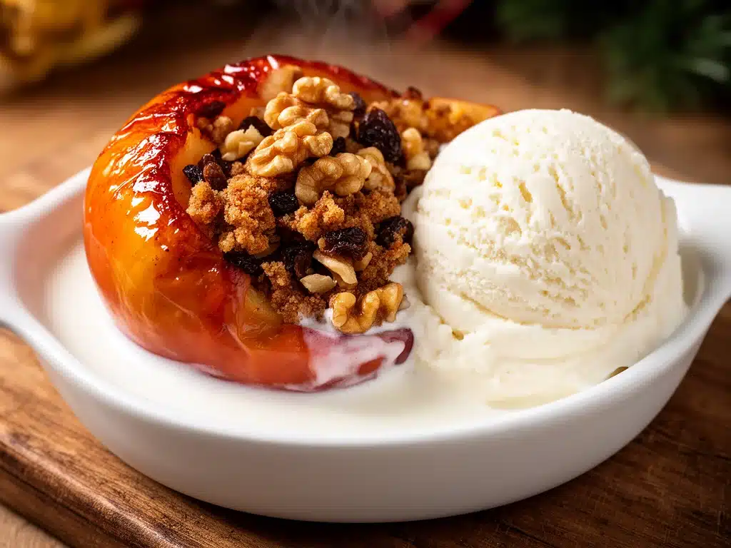 Weihnachts Bratapfel mit Vanilleeis - featured image