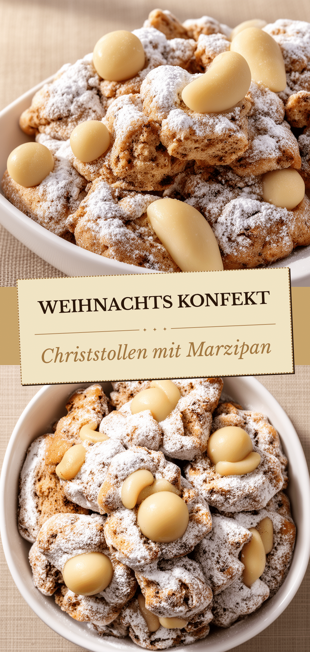 Weihnachts Christstollen Konfekt mit Marzipan: Best 5 Einfaches Rezept 5 Weihnachts Christstollen Konfekt mit Marzipan recipe