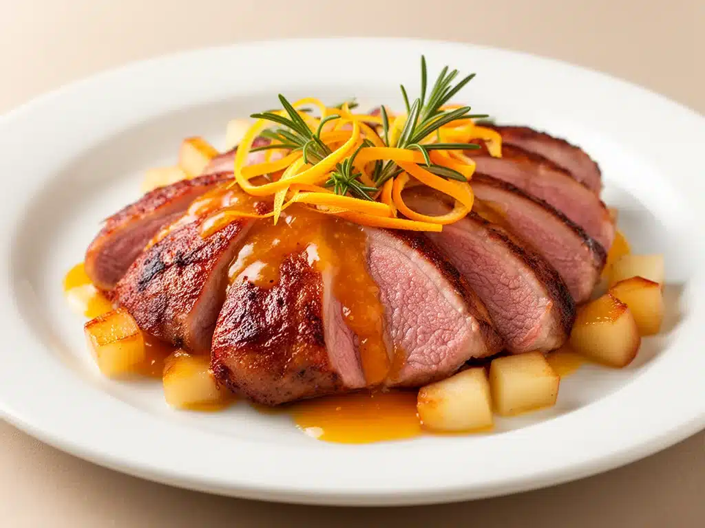 Startseite 3 Weihnachts-Entenbrust mit Orangensoße - featured image