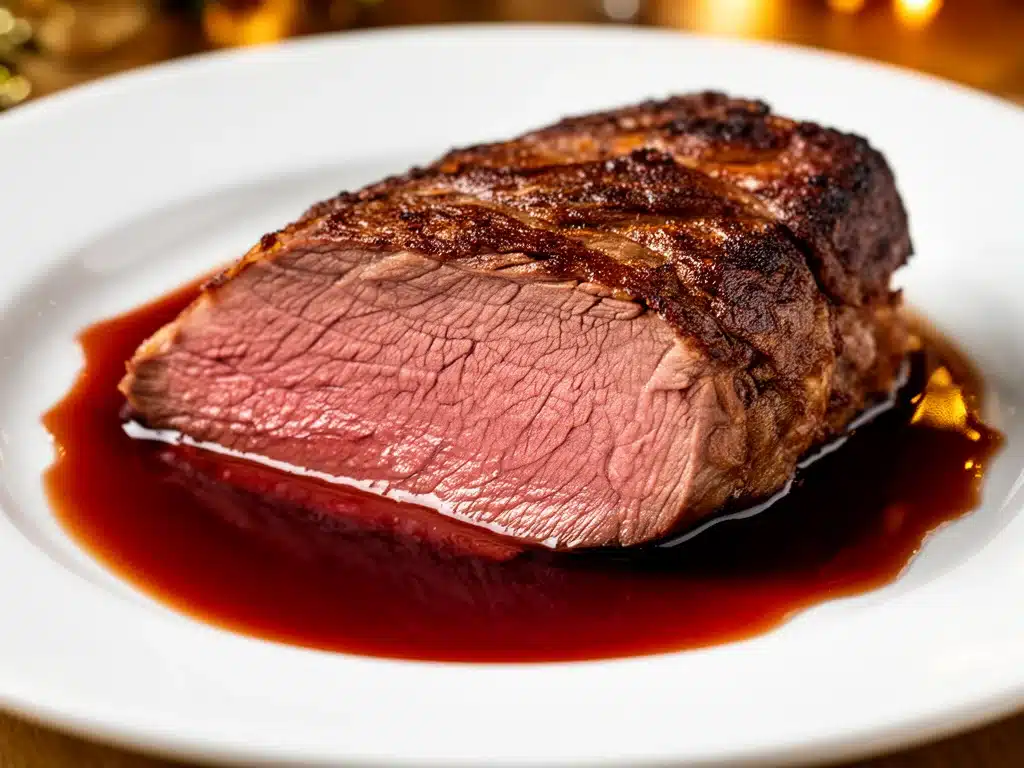 Weihnachts-Rinderbraten mit Rotweinjus - featured image