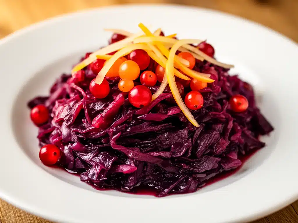 Weihnachts-Rotkohl mit Preiselbeeren - featured image