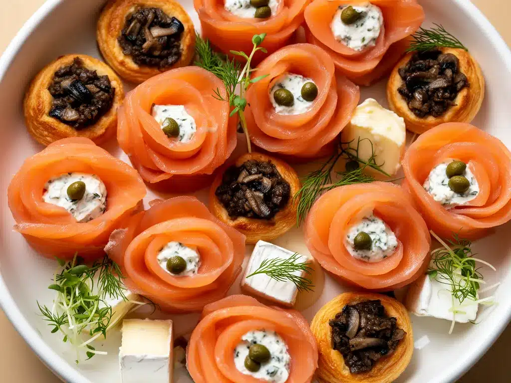 Weihnachtsfingerfood mit Lachs: 5 Elegant Party Appetizer 4 Weihnachtsfingerfood mit Lachs preparation steps