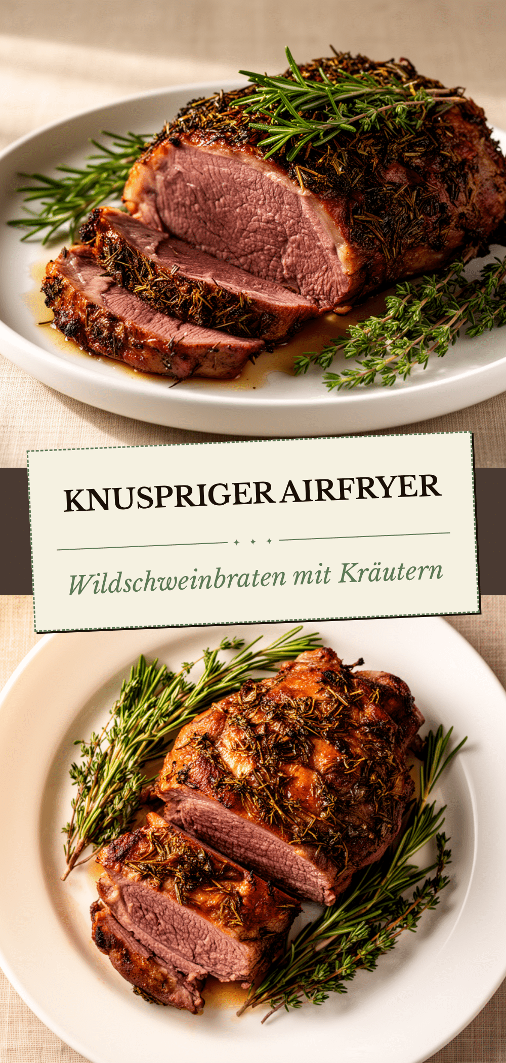 Knuspriger Wildschweinbraten im Airfryer: Einfach & Knusprig 5 Wildschweinbraten im Airfryer recipe