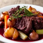 Zartes Schmorfleisch in Rotwein - featured image