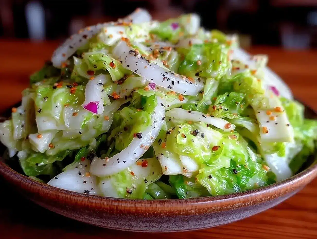 Bayerischer Krautsalat: 5 Min. Perfekter Oktoberfest Salat 4 Bayerischer Krautsalat preparation steps