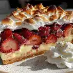 Cremige Erdbeer-Baiser Torte - featured image