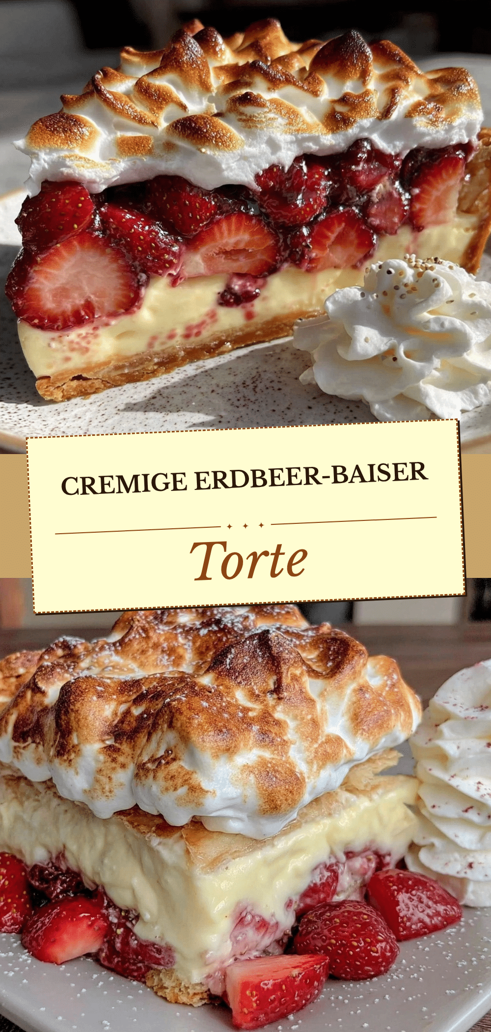Cremige Erdbeer-Baiser Torte: 7 einfache Schritte 5 Cremige Erdbeer-Baiser Torte recipe