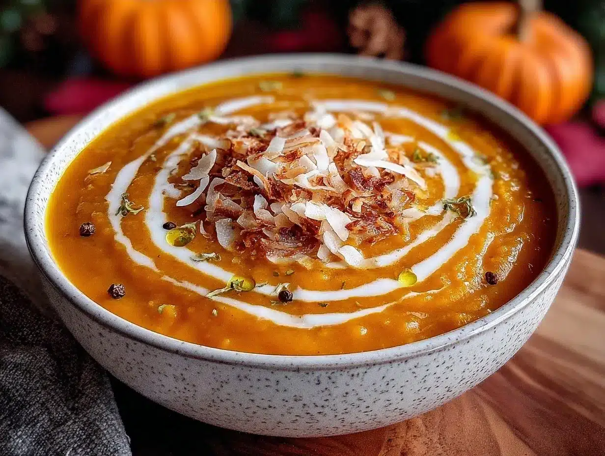 Cremige Erntedank Kürbissuppe: Perfekt für Einladungen 4 Cremige Erntedank Kürbissuppe preparation steps