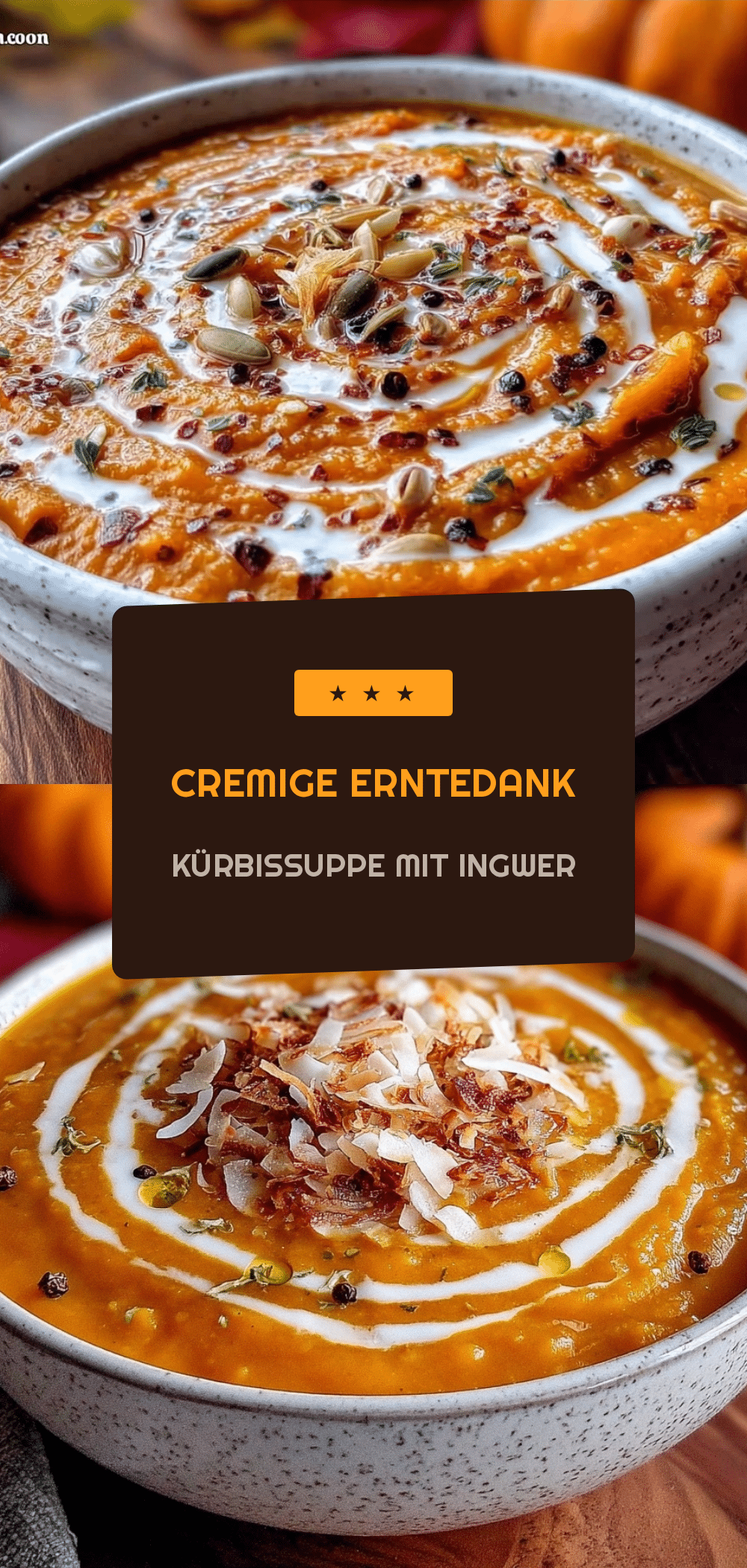 Cremige Erntedank Kürbissuppe: Perfekt für Einladungen 5 Cremige Erntedank Kürbissuppe recipe