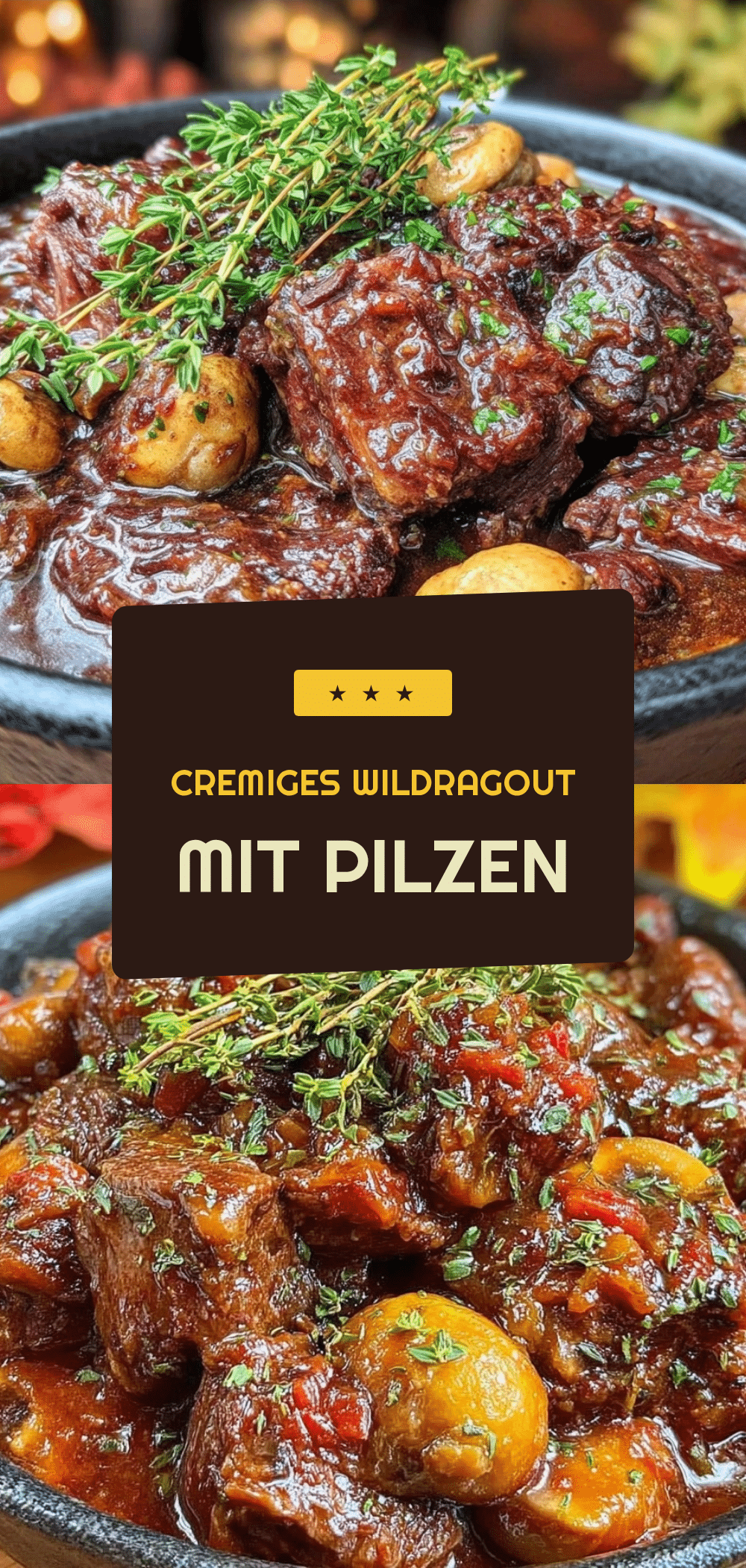 Cremiges Wildragout mit Pilzen: 5 Schritte für Perfektion 5 Cremiges Wildragout mit Pilzen recipe