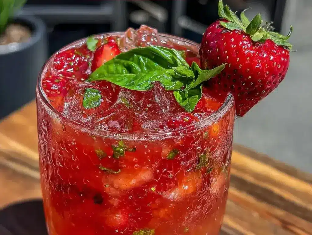 Erdbeer-Basilikum Limonade - featured image