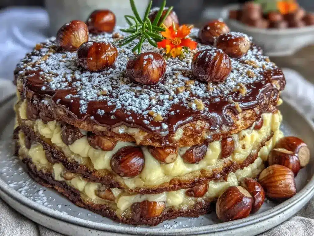 Erntedank Maronen Schokoladen Torte - featured image
