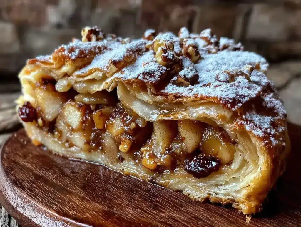 Erntedankfest Apfel-Walnuss Strudel mit Rosinen - featured image