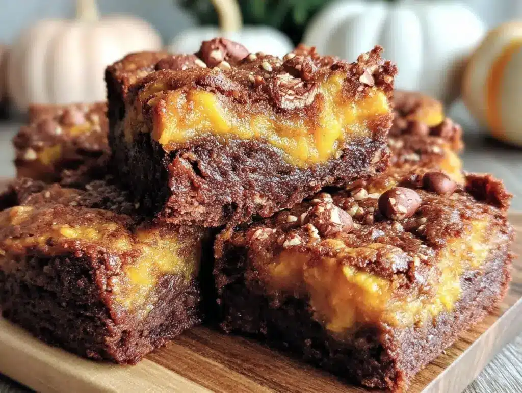 Erntedankfest Haselnuss-Kürbis Brownies - featured image