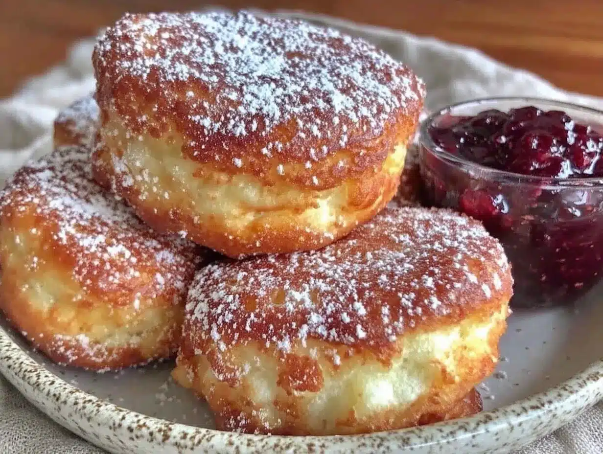 Fluffige Berliner Pfannkuchen mit Pflaumenmus: Der perfekte Genuss 4 fluffige Berliner Pfannkuchen preparation steps