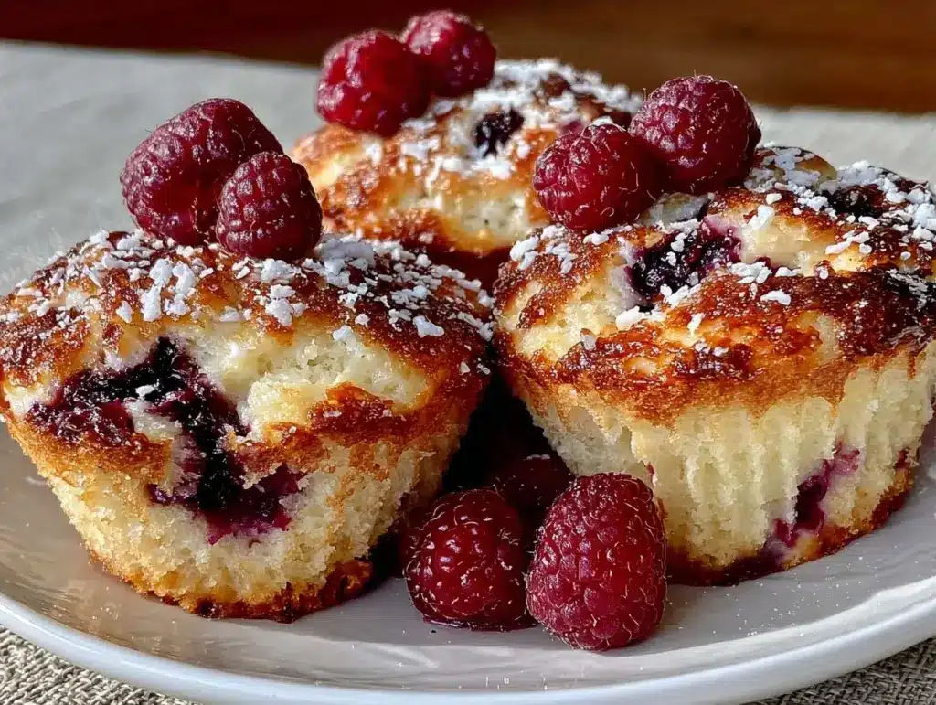 Fluffy Frischkäse-Muffins mit Himbeeren - featured image