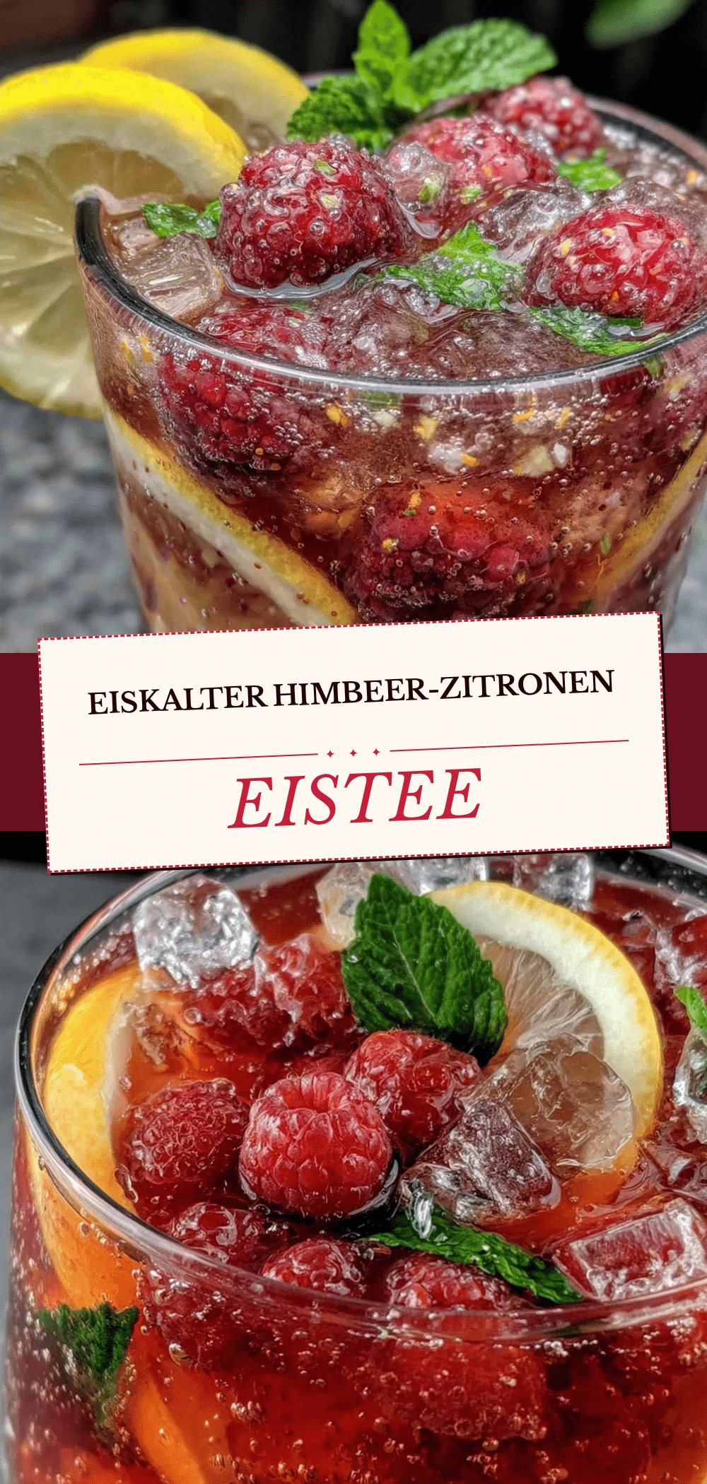Himbeer-Zitronen-Eistee: 3 Zutaten, 5 Min. 5 Himbeer-Zitronen-Eistee recipe