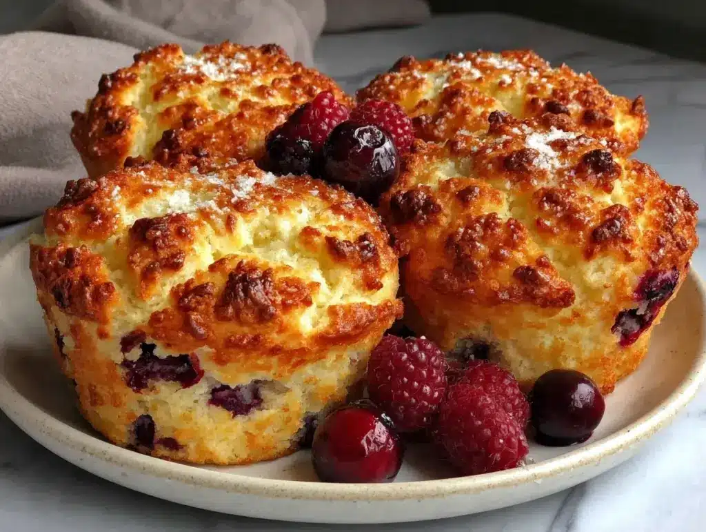 hochproteine Quark-Beeren-Muffins - featured image