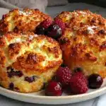 hochproteine Quark-Beeren-Muffins - featured image