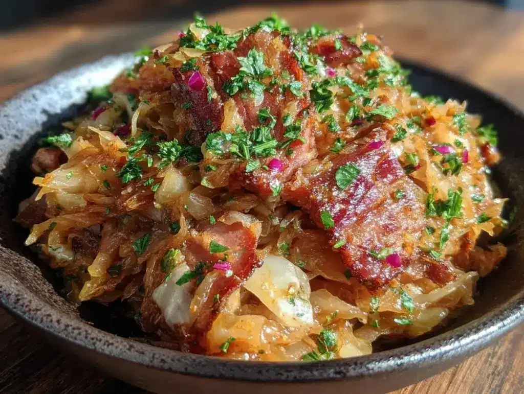 knuspriges Sauerkraut mit Speck - featured image