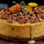 Kürbis-Cheesecake ohne Boden - featured image