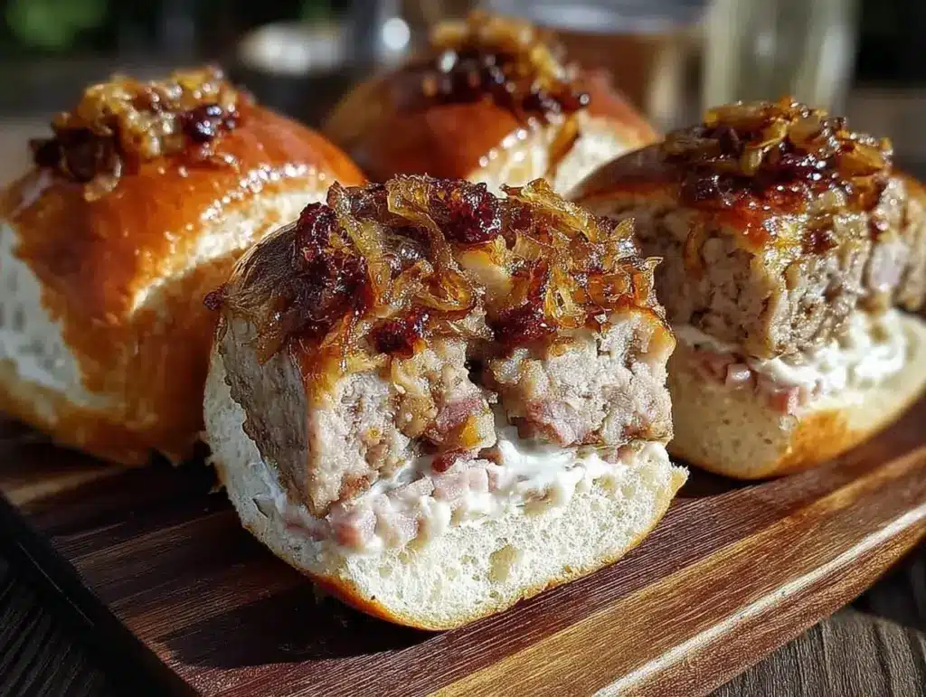 Startseite 3 Leberkäse-Semmel mit Röstzwiebeln - featured image