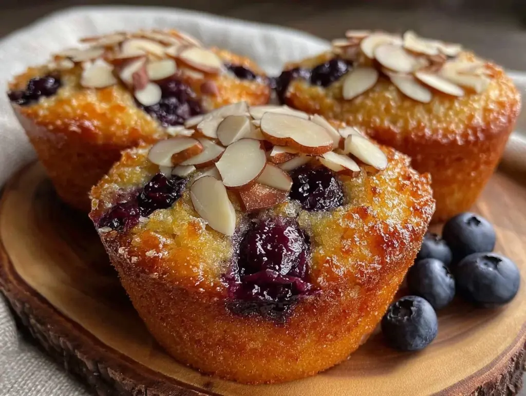 Low-Carb Blaubeer-Mandel Muffins - featured image