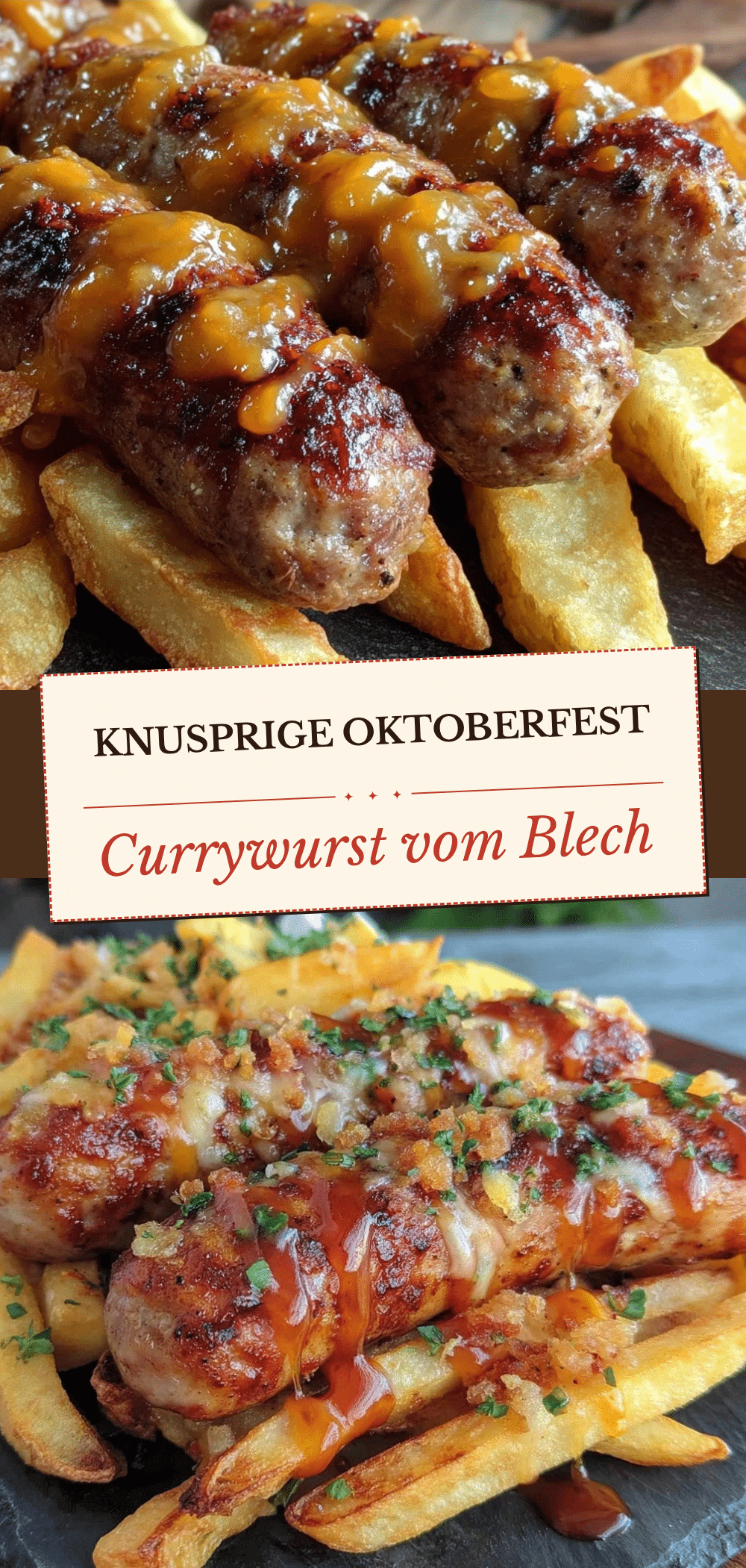 Oktoberfest Currywurst vom Blech: 1 Festliches Abendessen 5 Oktoberfest Currywurst vom Blech recipe