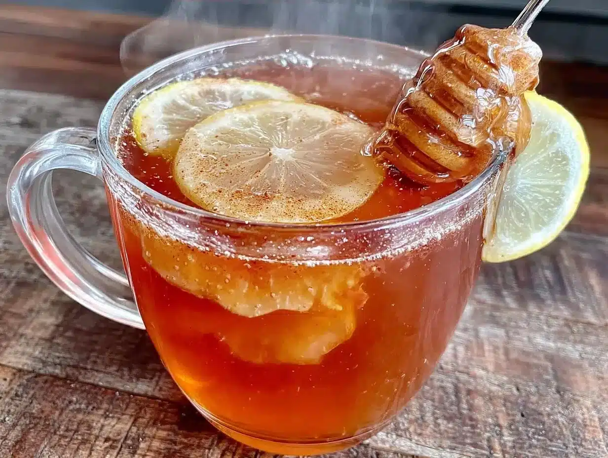 Wärmender Zitronen-Ingwer Tee mit Honig: 5 Min. Wohlfühldrinks 4 Zitronen-Ingwer Tee mit Honig preparation steps