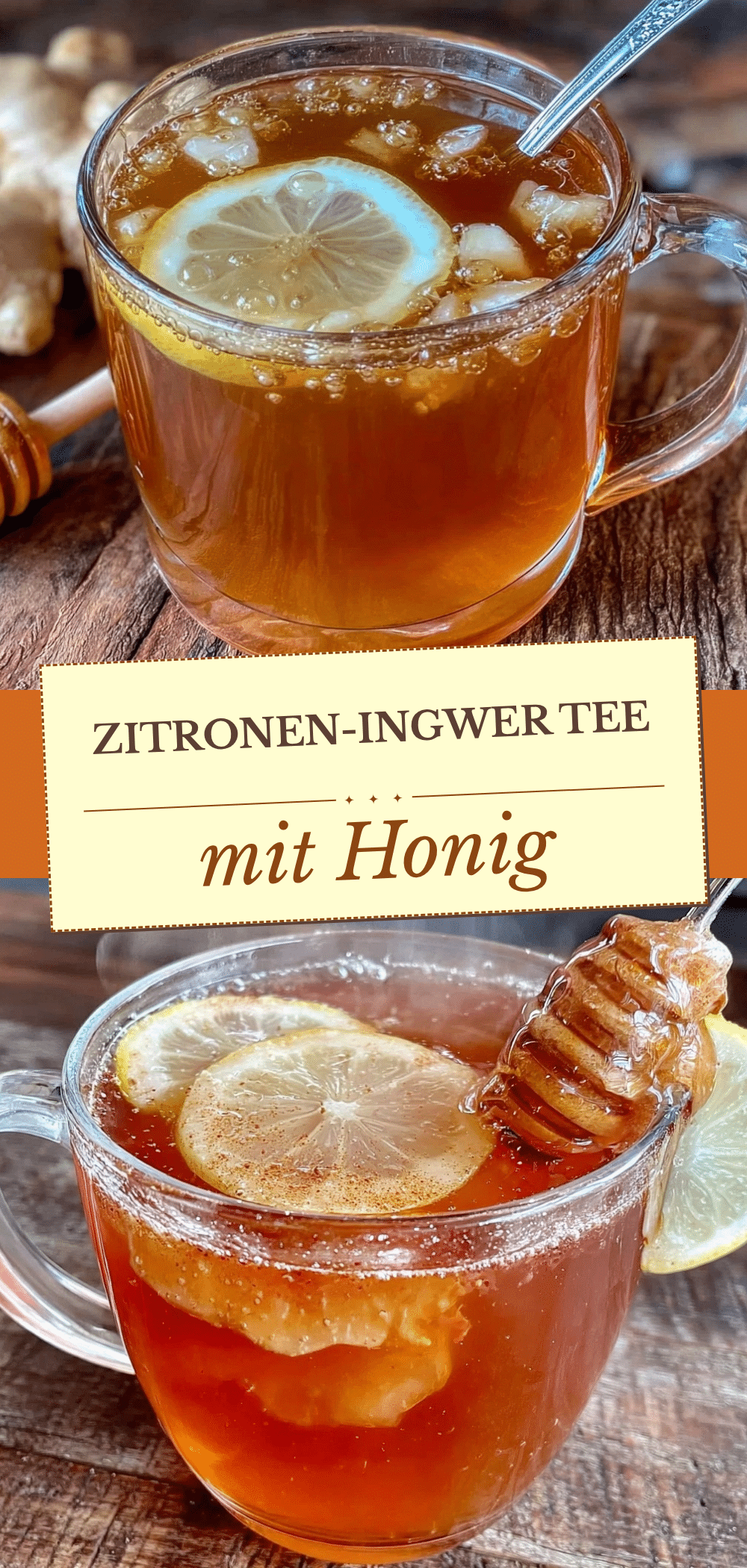 Wärmender Zitronen-Ingwer Tee mit Honig: 5 Min. Wohlfühldrinks 5 Zitronen-Ingwer Tee mit Honig recipe