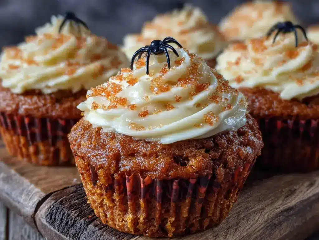 einfache Halloween Kürbis Cupcakes - featured image