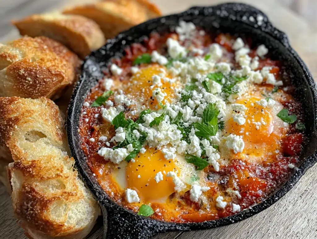 einfache Shakshuka mit Feta - featured image