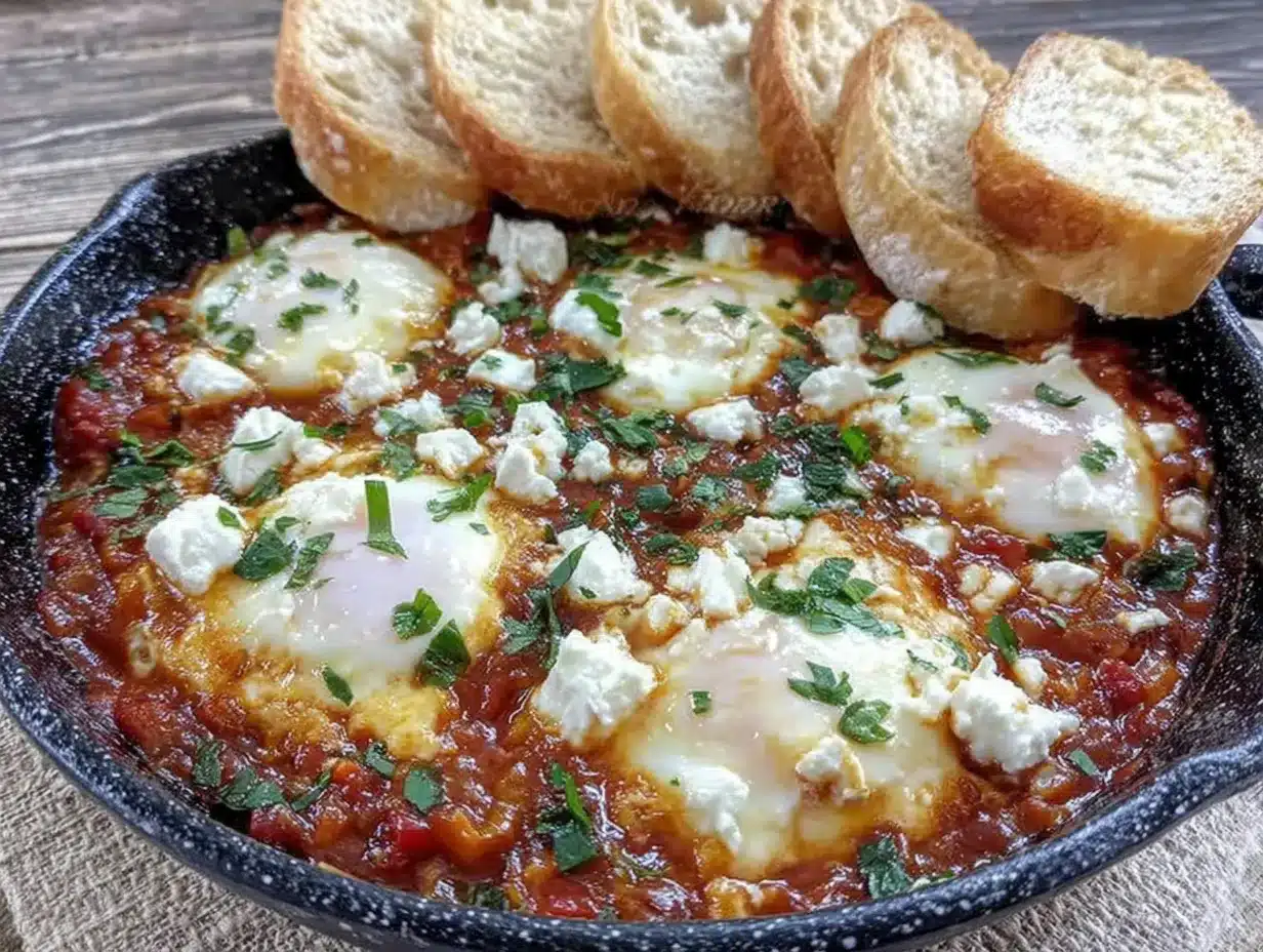 Einfache Shakshuka mit Feta: Perfekt & Günstig für Brunch 4 einfache Shakshuka mit Feta preparation steps