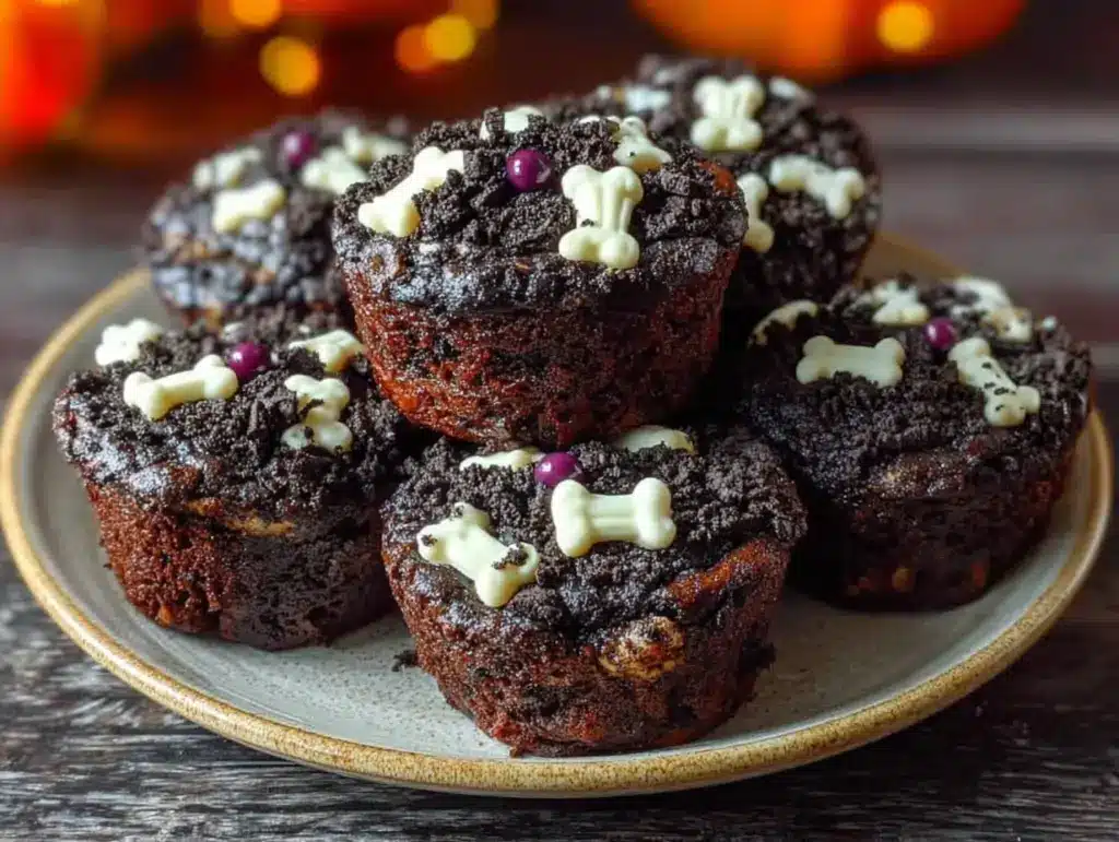 Halloween Muffins mit Schoko-Friedhofserde - featured image