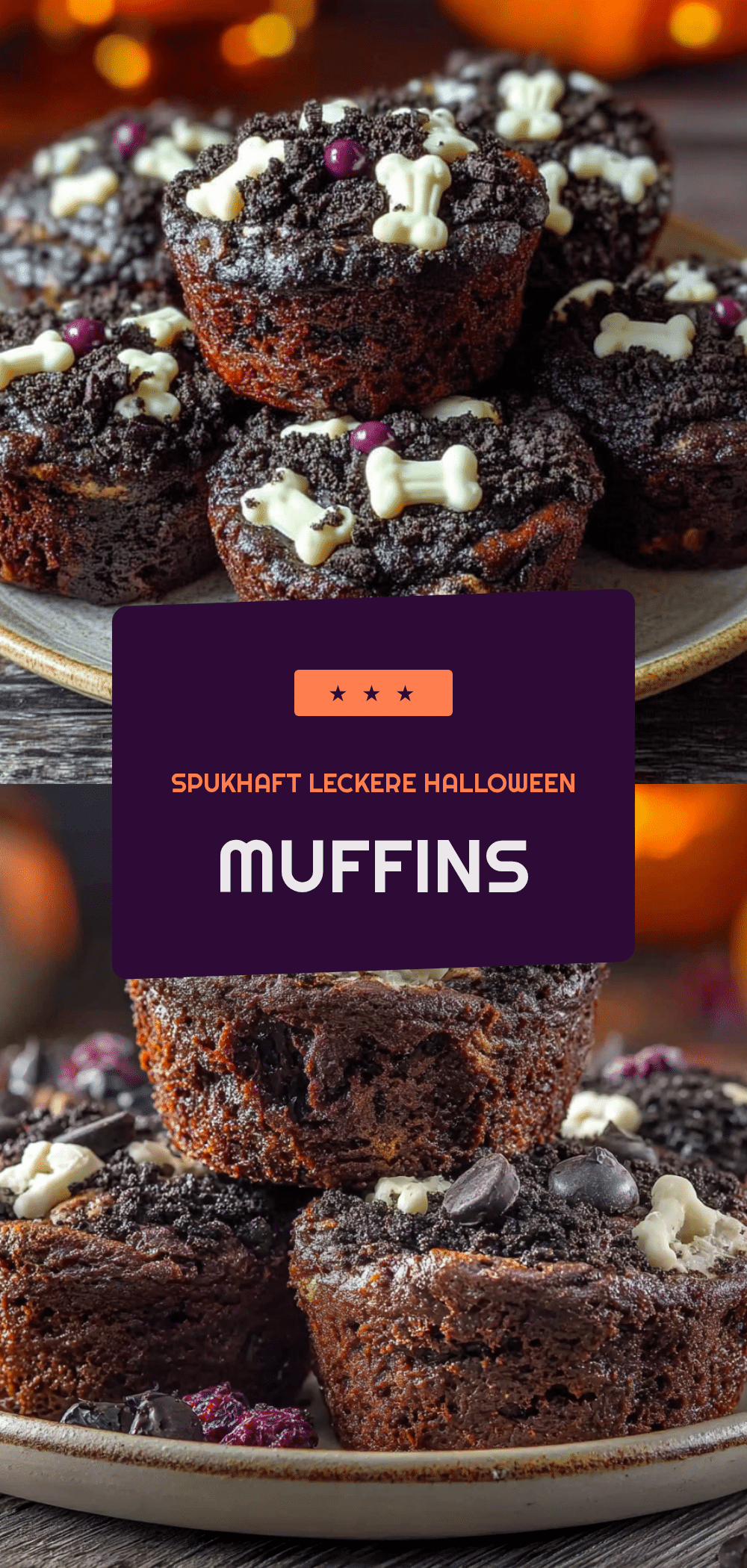 Halloween Muffins mit Schoko-Friedhofserde: 5 einfache Spuk-Schokomuffins 5 Halloween Muffins mit Schoko-Friedhofserde recipe