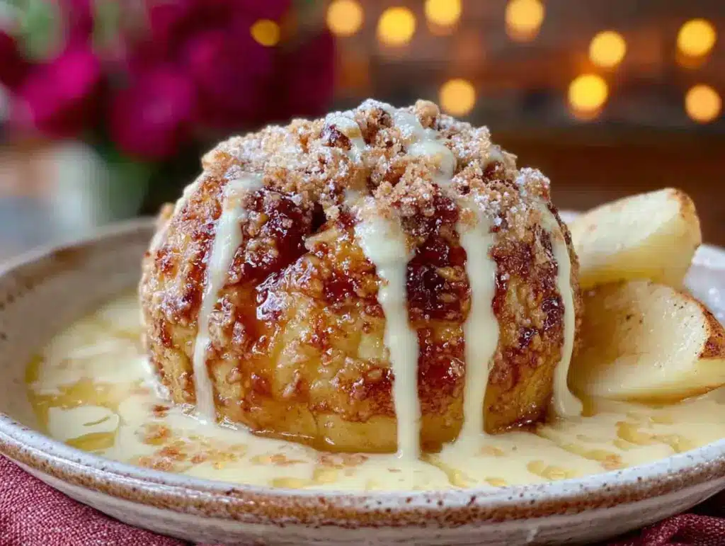 Herbst Bratapfel mit Marzipan - featured image